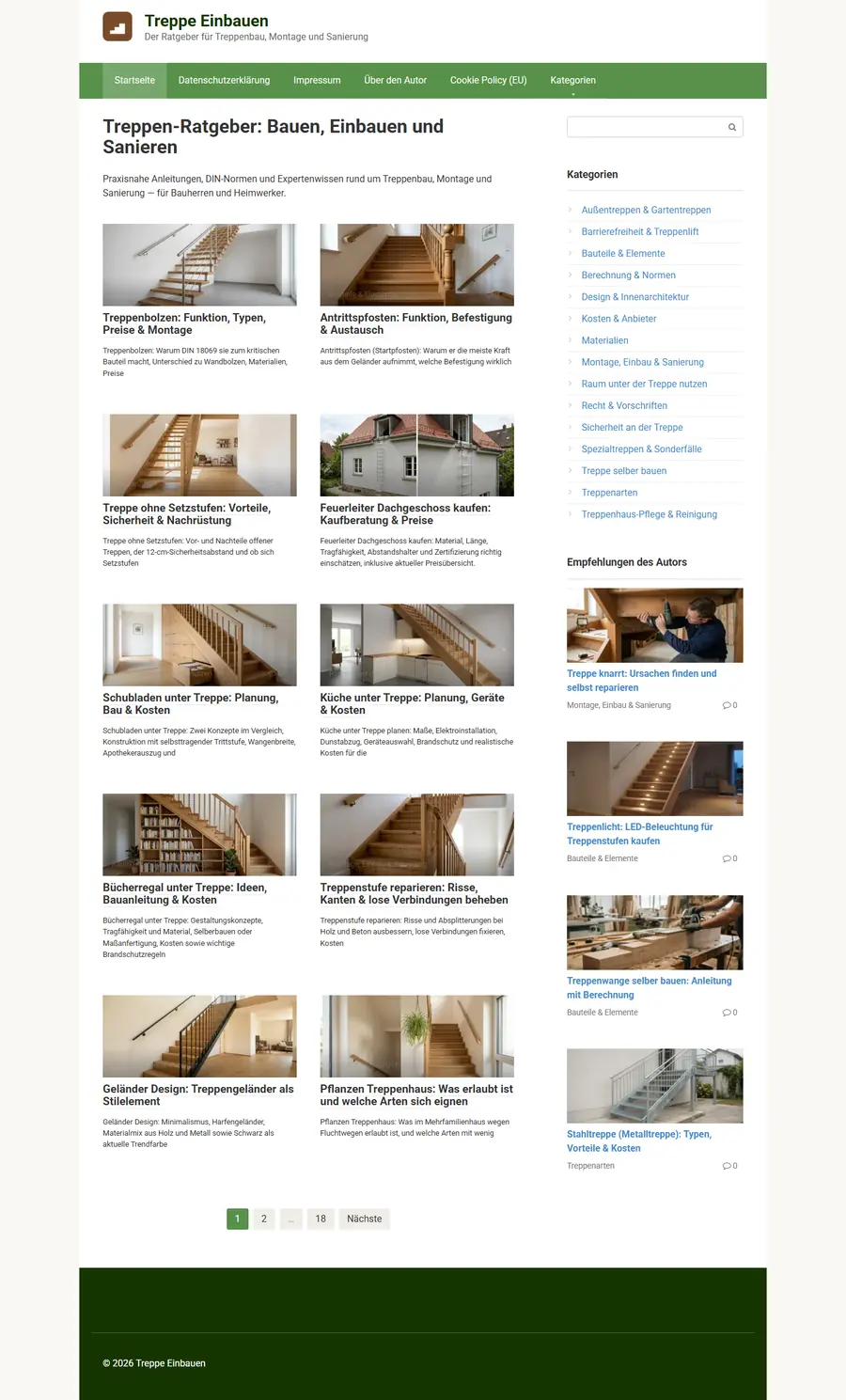 Screenshot der Website: treppe-einbauen.de